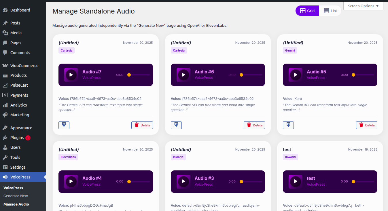 Standalone Audio Manager
